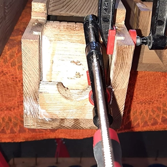 Reparatur Holzpfeife